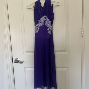 Purple long dance costume